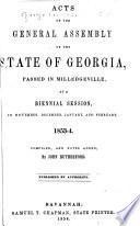 Acts and Resolutions of the General Assembly of the State of Georgia