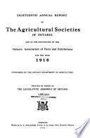 Annual Report of the Agricultural Societies of Ontario