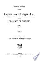 Annual Report of the Department of Agriculture and Food