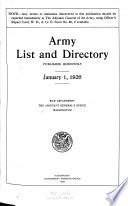 Army List and Directory
