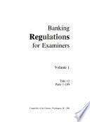 Banking Regulations for Examiners
