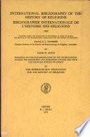Bibliographie Internationale de L'histoire Des Religions