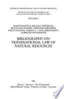 Bibliography on Transnational Law of Natural Resources