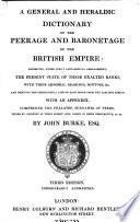Burke's Genealogical and Heraldic History of Peerage, Baronetage and Knightage