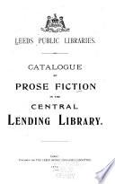 Catalogue of Prose Fiction in the Central Lending Library