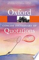 Concise Oxford Dictionary of Quotations