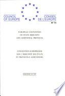 Convention européenne sur l'immunité des Etats et Protocole additionnel (STE 74)