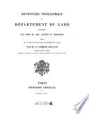 Dictionnaire topographique du departement du Gard
