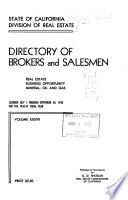 Directory of Brokers and Salesmen