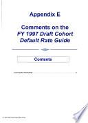 Draft Cohort Default Rate Guide for FFEL Program And/or Direct Loan Program Loans