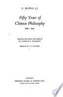 Fifty Years of Chinese Philosophy