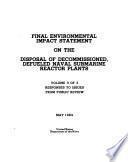 Final Environmental Impact Statement on the Disposal of Decommissioned, Defueled Naval Submarine Reactor Plants