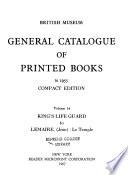 General Catalogue of Printed Books to 1955
