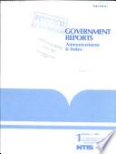 Government Reports Announcements & Index