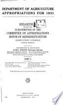 Hearings Before Subcommittee of House Committee on Appropriations