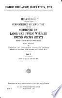 Higher Education Legislation, 1975