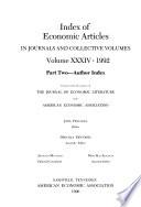 Index of Economic Articles in Journals and Collective Volumes