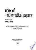 Index of Mathematical Papers