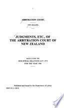 Judgments, Etc. of the Arbitration Court of New Zealand ...
