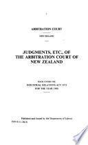 Judgments, etc., of the Arbitration Court of New Zealand ...