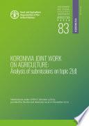 Koronivia Joint Work on Agriculture Analysis of submissions on topic 2(d)