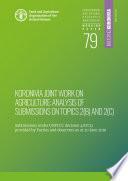 Koronivia Joint Work on Agriculture: Analysis of submissions on topics 2(b) and 2(c)