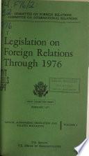 Legislation on Foreign Relations Through ...