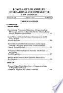 Loyola of Los Angeles international and comparative law journal