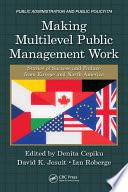 Making Multilevel Public Management Work