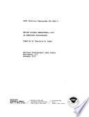 Marine Science Newsletters--1975