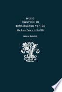 Music Printing in Renaissance Venice