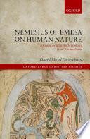 Nemesius of Emesa on Human Nature