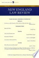 New England Law Review: Volume 50, Number 3 - Spring 2016