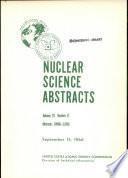 Nuclear Science Abstracts