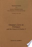 Oresme's Livre de Politiques and the France of Charles V