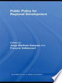 Public Policy for Regional Development