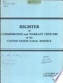 Register of Commissioned and Warrant Officers of the United States Naval Reserve