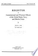 Register of Commissioned and Warrant Officers of the United States Navy and Marine Corps