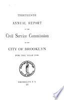 Report of the Civil Service Commission of the City of Brooklyn
