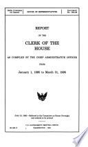 Report of the Clerk of the House from ...