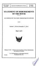 Statement of Disbursements of the House as Compiled by the Chief Administrative Officer from ...