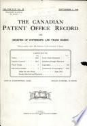 The Canadian Patent Office Record and Register of Copyrights and Trade Marks