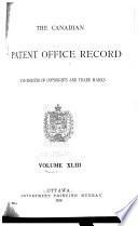 The Canadian Patent Office Record