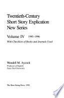 Twentieth Century Short Story Explication: 1995-1996