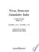 Vital Speeches Cumulative Index by Author and Topics