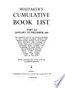 Whitaker's Cumulative Book List