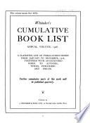 Whitaker's Cumulative Book List