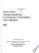 Who's who Among Students in American Universities and Colleges