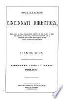 Williams' Cincinnati (Hamilton County, Ohio) City Directory