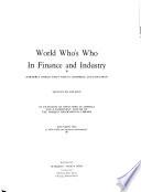 World Who's who in Finance and Industry